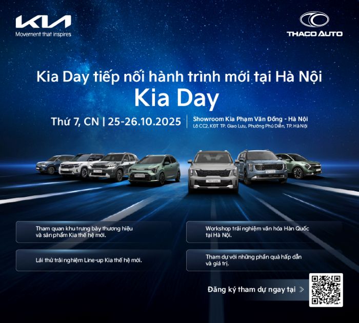 Kia Day Hà Nội: Cơ hội trải nghiệm các mẫu xe SUV thế hệ mới của Kia và đắm mình trong không gian văn hóa Hàn Quốc